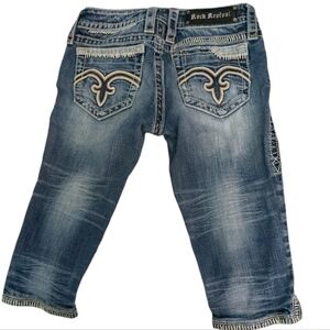 Rock Revival Karlie cropped blue jean shorts sz 27
